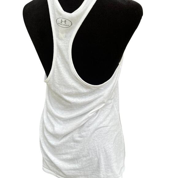 Under Armour women's size S loose fit, white with blue flag - Picture 4 of 5